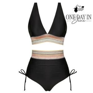 Blooming Jelly High Waist Bikini Swimsuit Size M